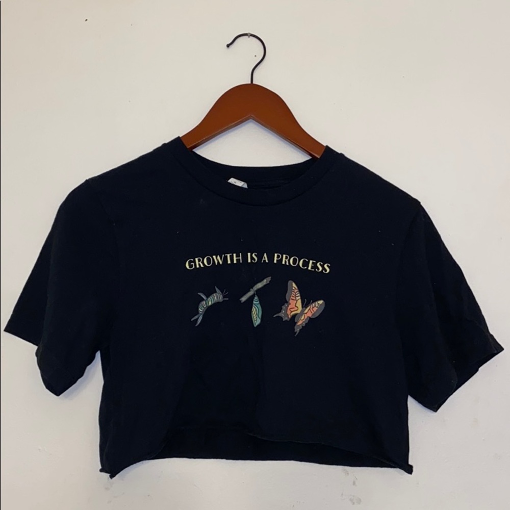 “Growth is a Process” Butterly Crop Top